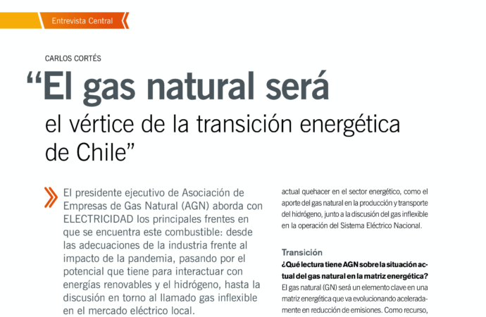 Carlos Cortés: “El gas natural será el vértice de la transición energética de Chile”
