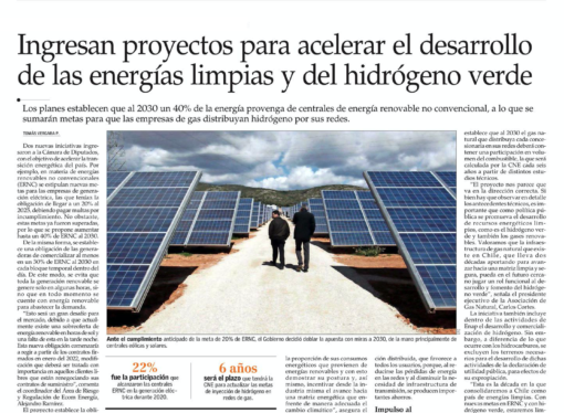 Ingresan proyectos para acelerar el desarrollo de las energías limpias y del hidrógeno verde