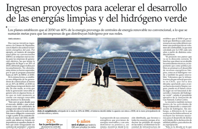 Ingresan proyectos para acelerar el desarrollo de las energías limpias y del hidrógeno verde